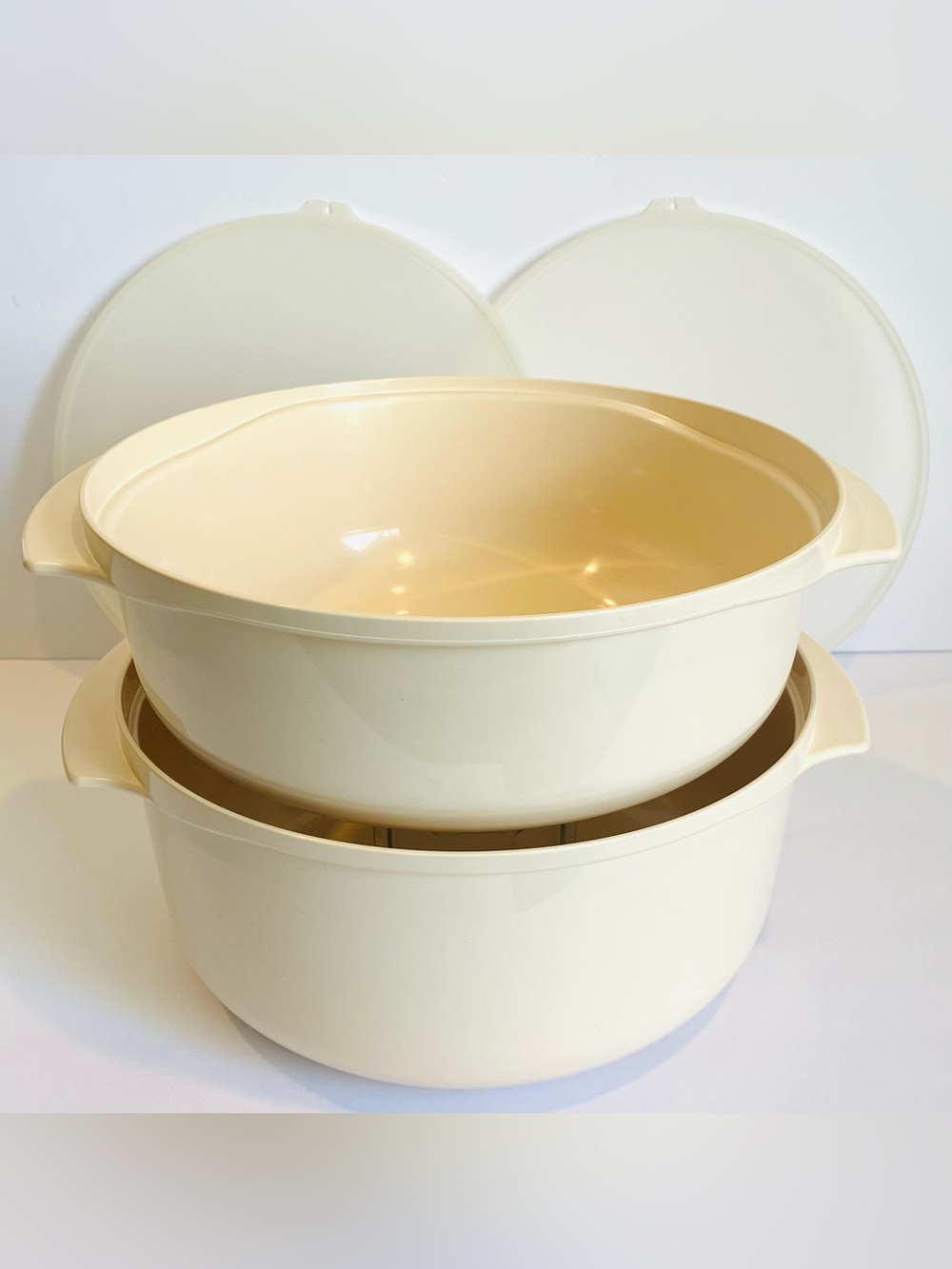Vintage Tupperware Stacking Bowls Set of 2